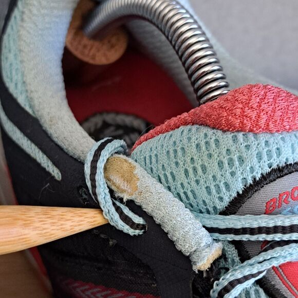 Brooks Women's 9.5 Cascadia 11 Trail Running Shoes Gray Blue Red Silver - Picture 7 of 14